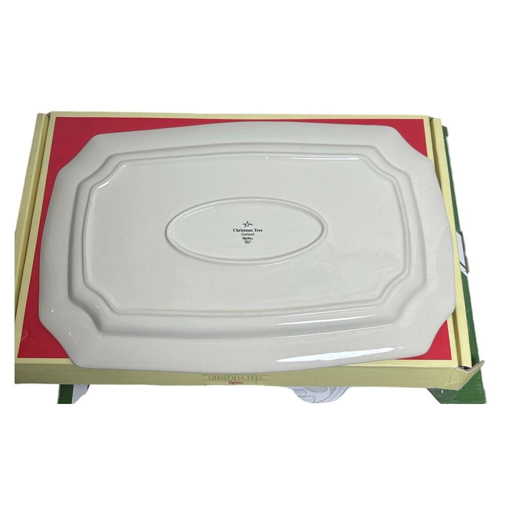 Spode Christmas Tree Garland 17.5" Rectangular Serving Platter in Box S3324-A8 - Picture 15 of 16